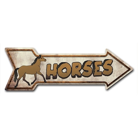 Horses Arrow Decal Funny Home Decor 36in Wide